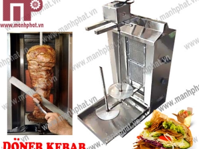 Lò nướng thịt bánh mỳ Doner Kebab loại 2 lò đốt MP-02